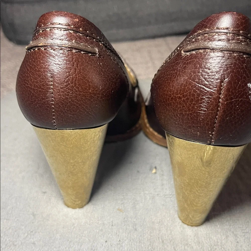 D&G Dark Brown Leather Loafers - Picture 3 of 4